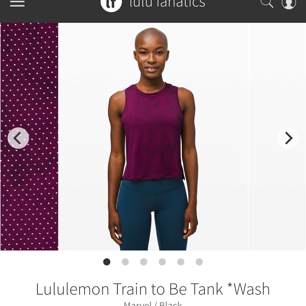 Lululemon Train to Be tank sz s